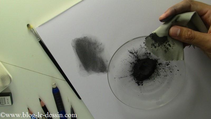 Mettez la poudre graphite dans une coupole et rangez le pot quelque part.