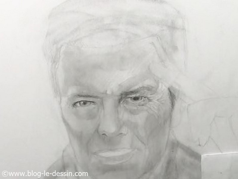 david bowie dessin etapes regard detail