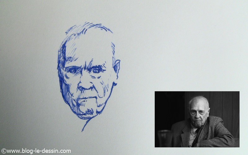dessin stylo plume portrait partie 4