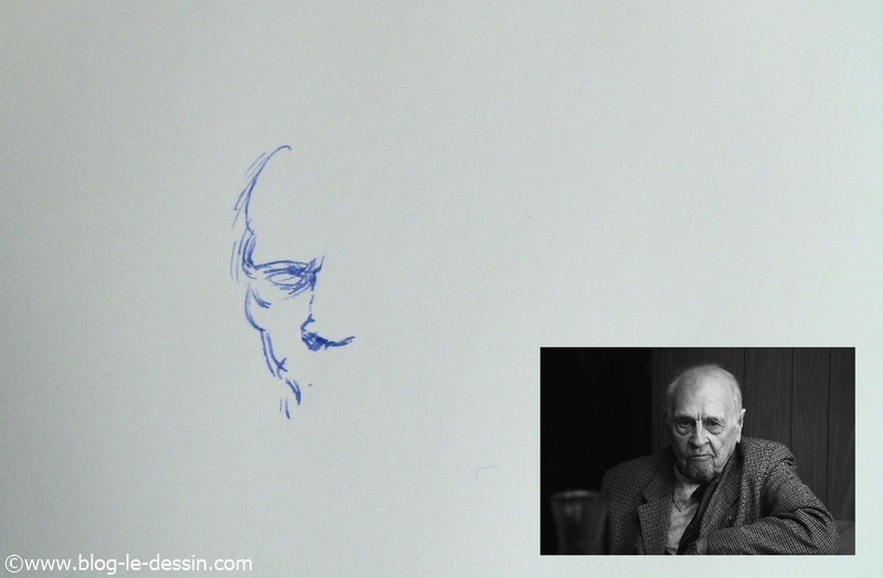 dessin stylo plume portrait partie 1