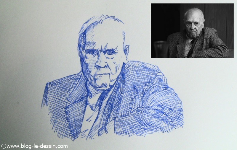 dessin stylo plume portrait rendu final