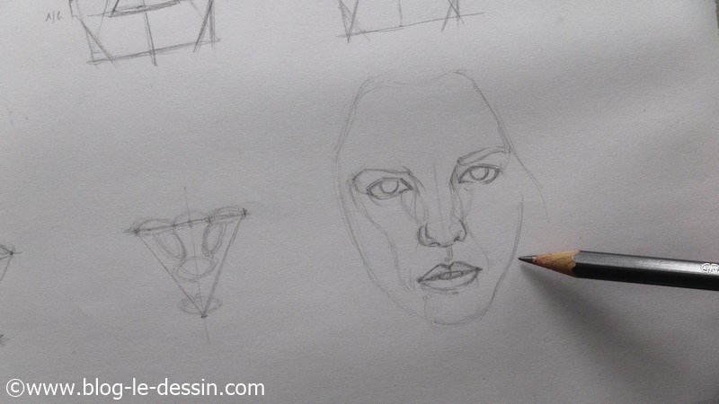 dessiner un visage proportions contour pur