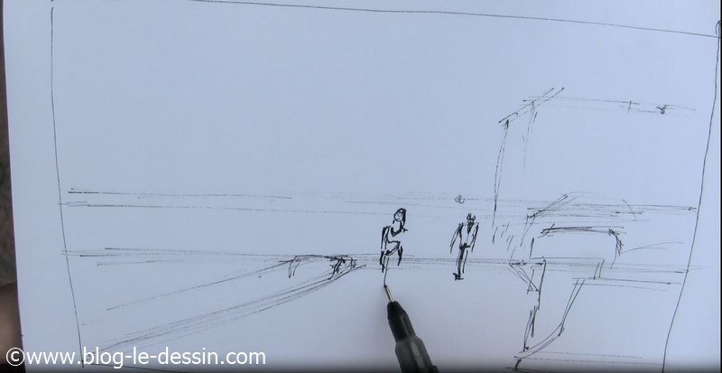 dessin groupe marcheurs 3
