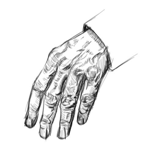 dessin main esquisse doigts groupes
