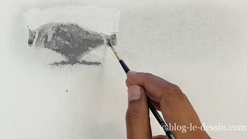 application des demi-teintes et nuances de la poudre graphite