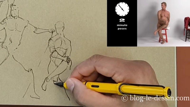 dessiner homme assis