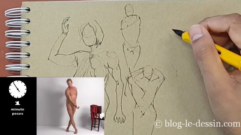 ebauche rapide dessin homme