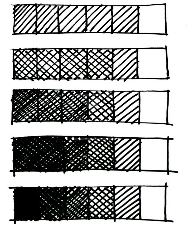 planche dégradé feutre croisé